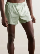 Hanro - Mercerised Cotton-Jersey Boxer Shorts - Green