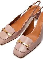 Tods Barretta 50 Smoothed Leather Slingback Pumps