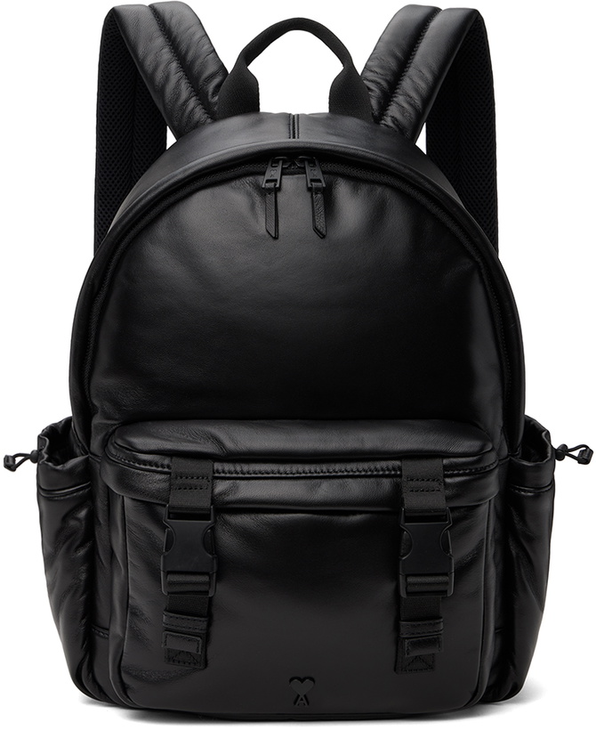 Photo: AMI Paris Black Ami De Coeur Backpack