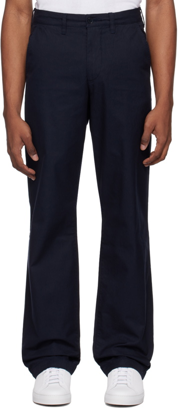 Photo: Lacoste Navy Straight-Leg Trousers