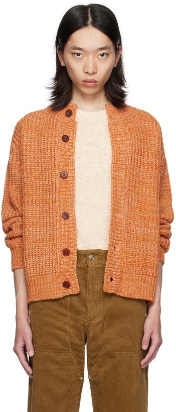 Photo: AFTER PRAY Orange Intarsia Cardigan