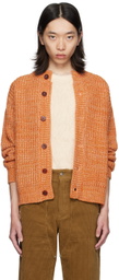AFTER PRAY Orange Intarsia Cardigan