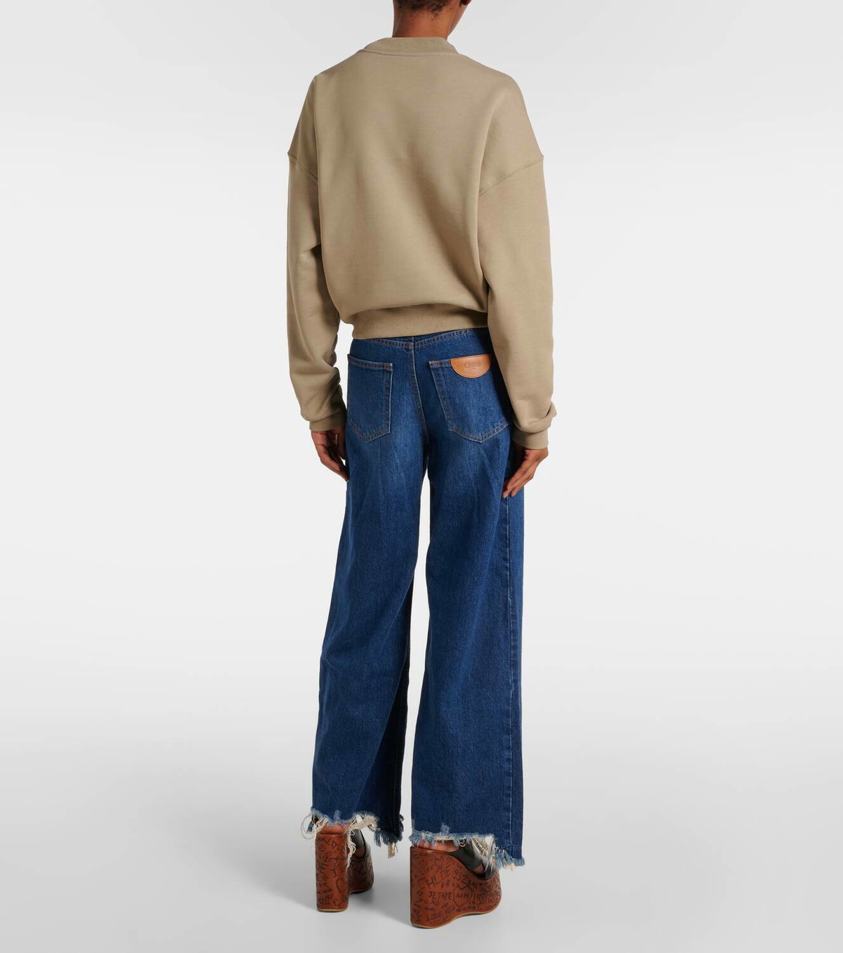 Chloé Logo cotton fleece sweatshirt