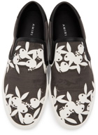 AMIRI Grey & White Playboy Edition Slip-On Sneakers