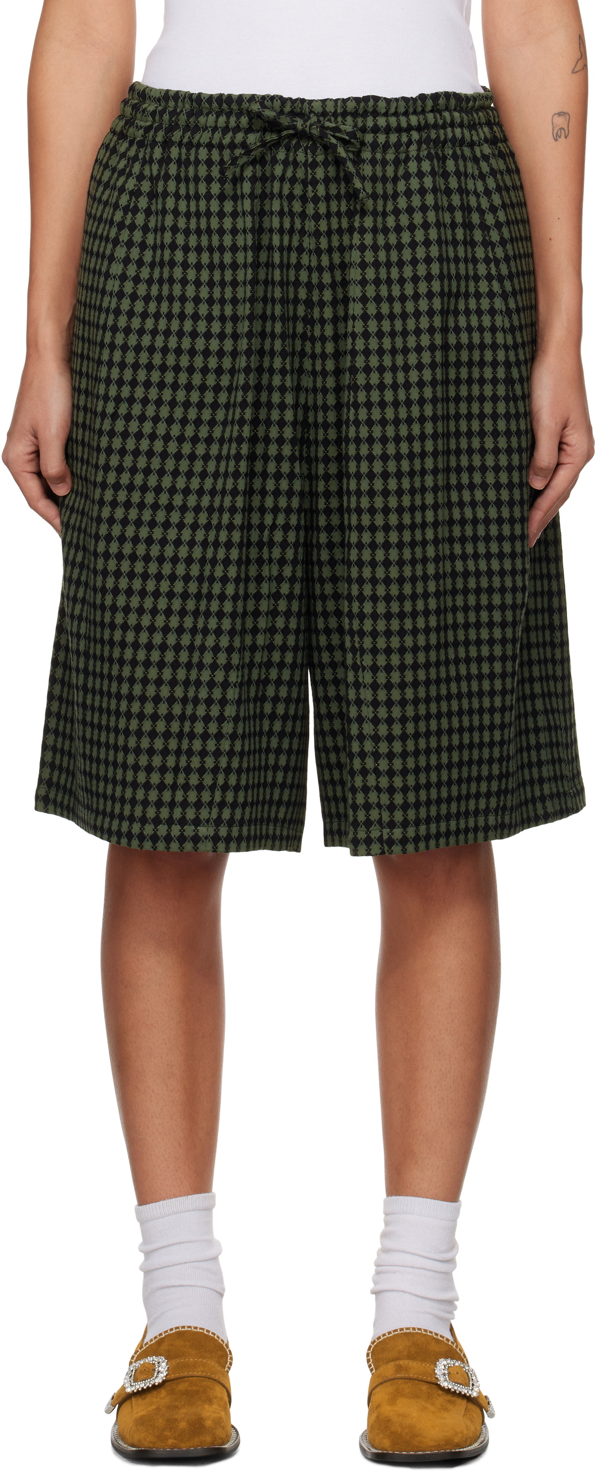パンツ KEBOZ NEEDLES H. D. P. SHORT needles h.d.p. checker shorts (grey) | a.plus