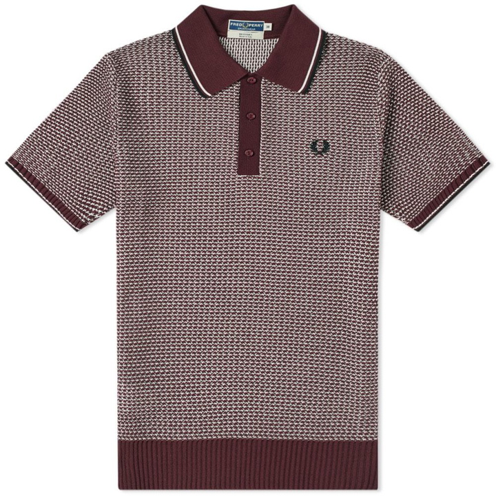Photo: Fred Perry Two Colour Texture Knit Polo