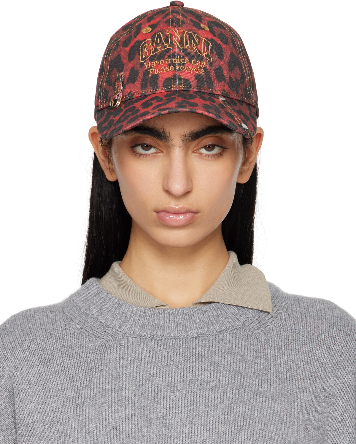 GANNI Black Software Cap GANNI