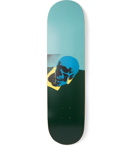 THE SKATEROOM - Andy Warhol Skull Series Printed Wooden Skateboard - Blue