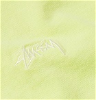 Stüssy - Logo-Embroidered Cotton-Jersey T-Shirt - Yellow