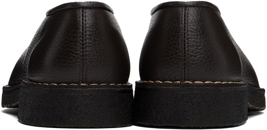 LEMAIRE Brown Piped Crepe Slippers Lemaire
