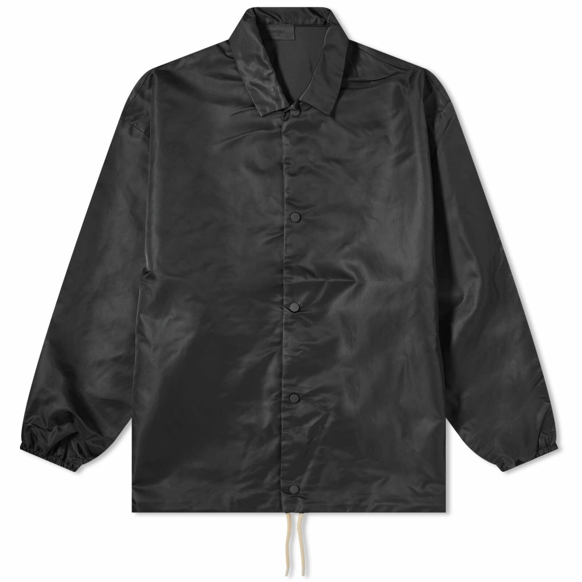 Fear of God ESSENTIALS Men's Coaches Jacket in Jet Black Fear Of God