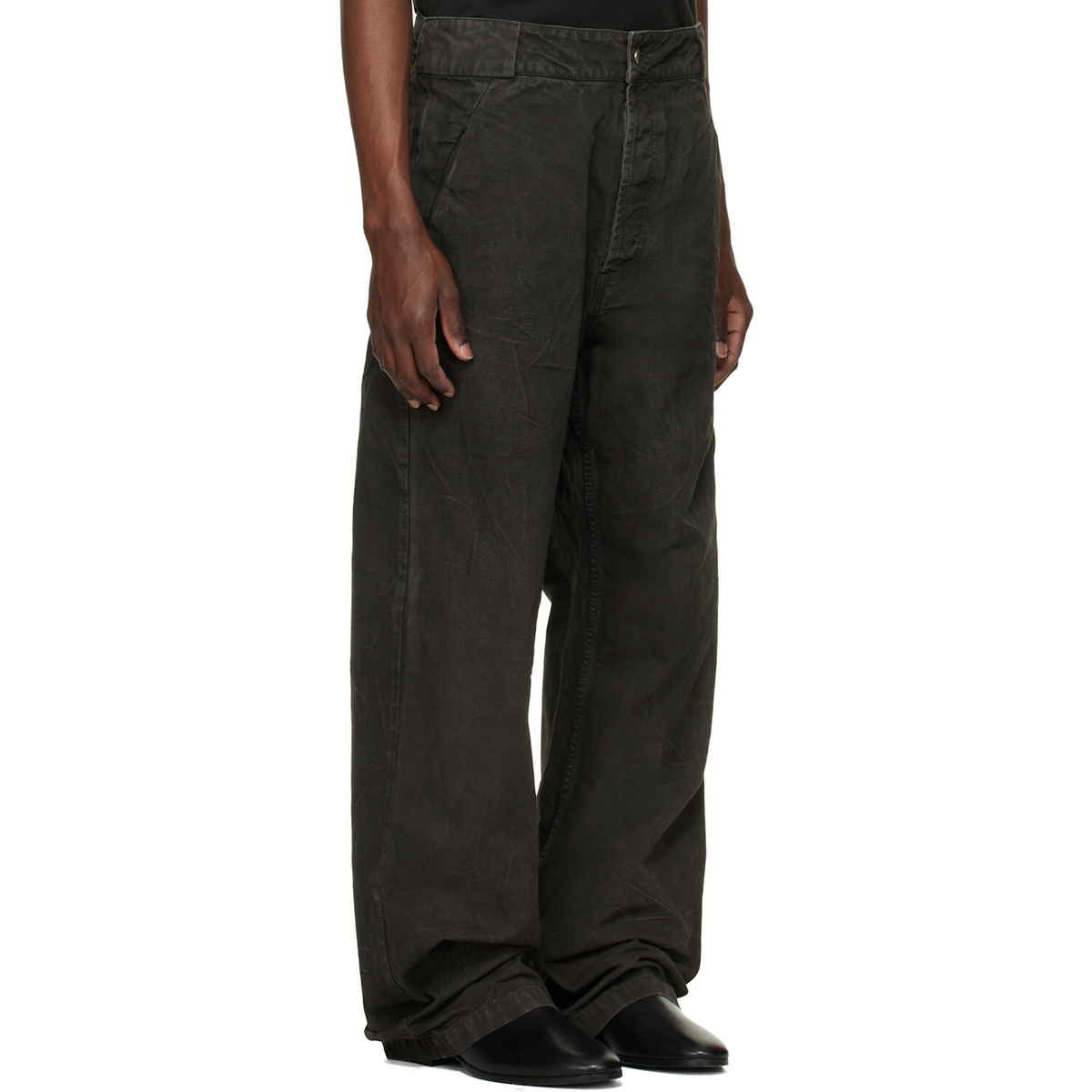 Fear of God Black Washed Canvas Utility Jeans