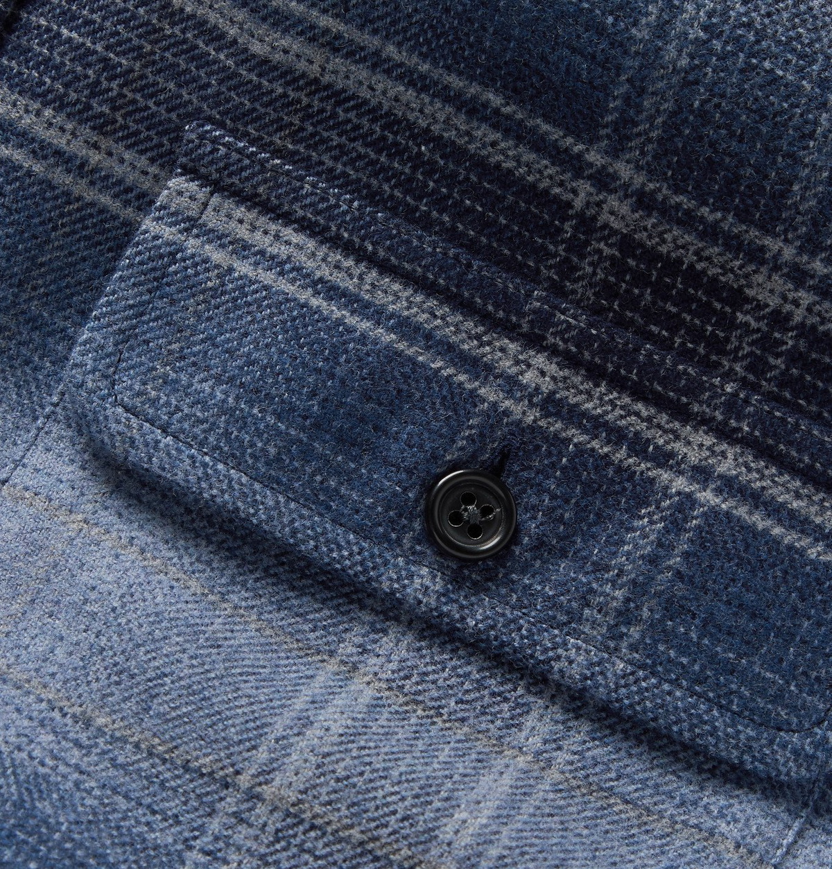 Ralph Lauren Purple Label - Checked Cotton-Flannel Shirt - Blue Ralph ...