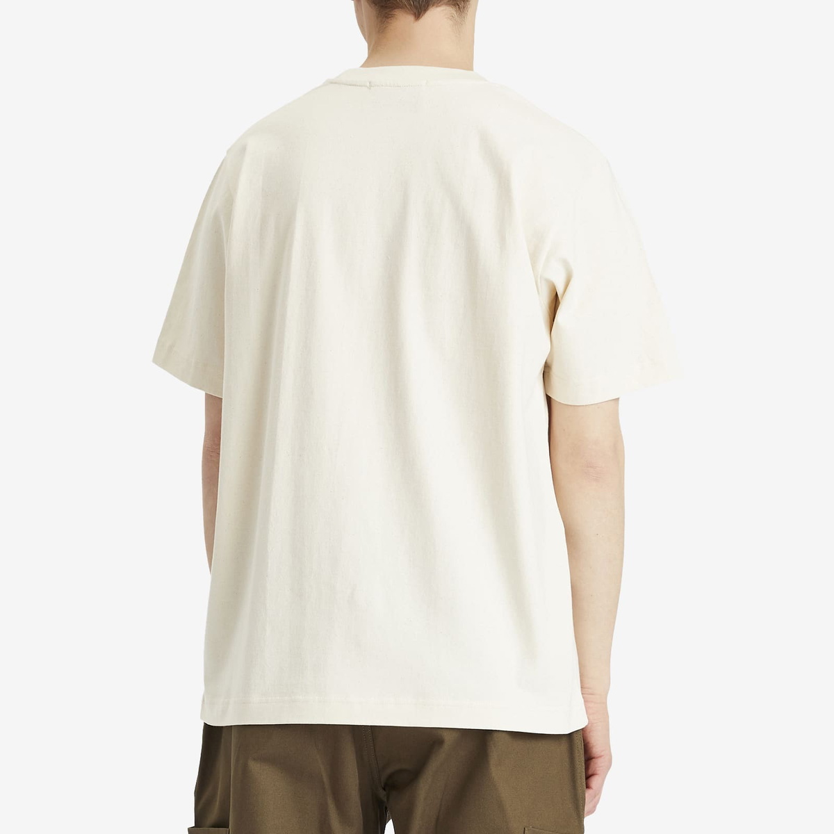 Café Mountain Men's Music And Arts T-Shirt in Vintage Ivory And Green