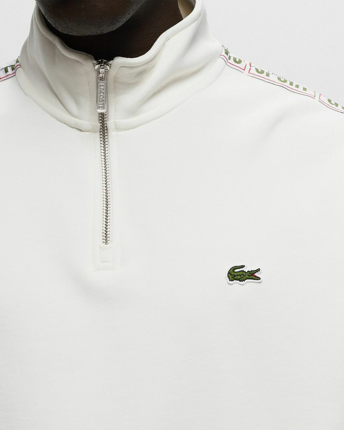 トップス LACOSTE Lacoste Branded Crew Neck Cotton T-Shirt (White/Green/Yellow