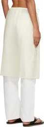Dunst Off-White See-Through Layering Midi Skirt