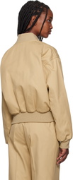 Filippa K Beige Cotton Blouson Bomber Jacket