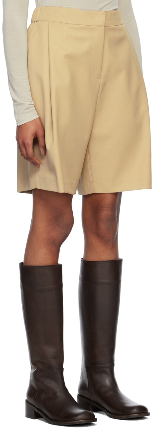 AMOMENTO Beige Garconne Shorts