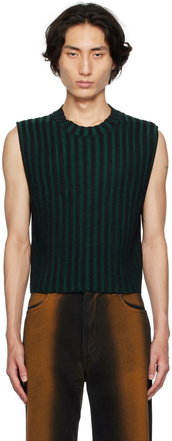 Eckhaus Latta Black & Green Keyboard Vest