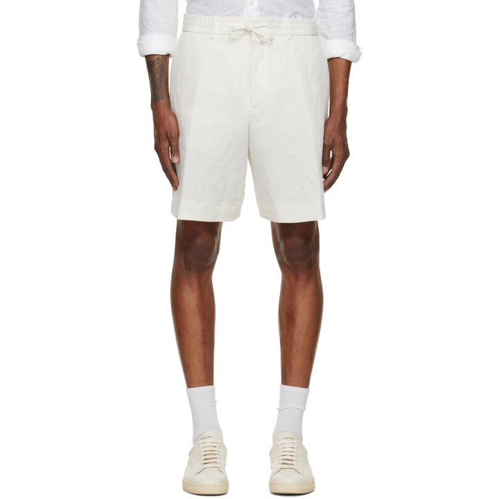 Photo: BOSS Off-White Drawstring Shorts