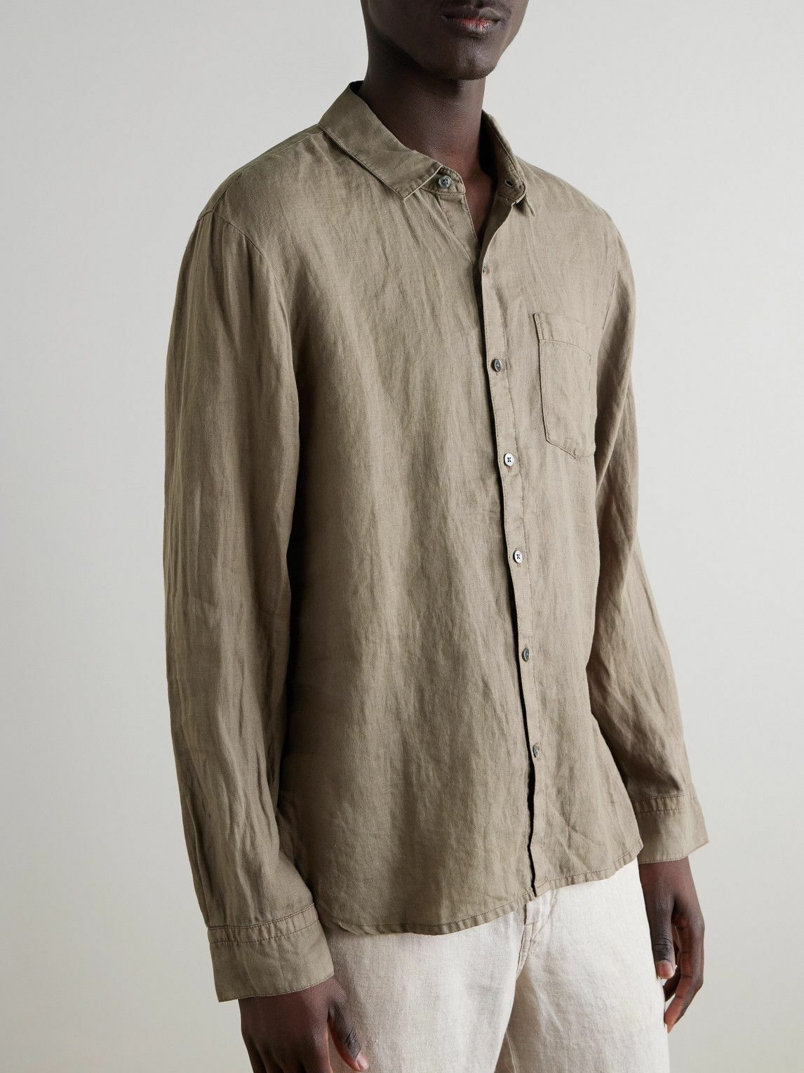 James Perse - Garment-Dyed Linen Shirt - Neutrals