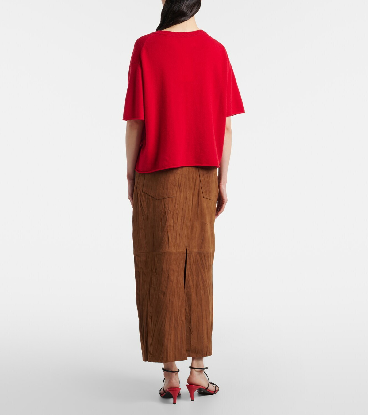 Proenza Schouler White Label Nayah suede midi skirt