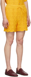 Casablanca Yellow Cotton Shorts