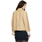 TOTEME Beige Bonded Leather Jacket