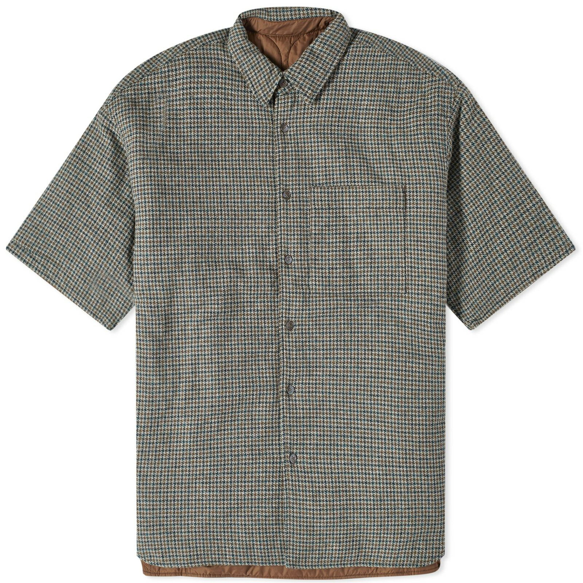 Merely Made Reversible Padded Shirt in Brown Check