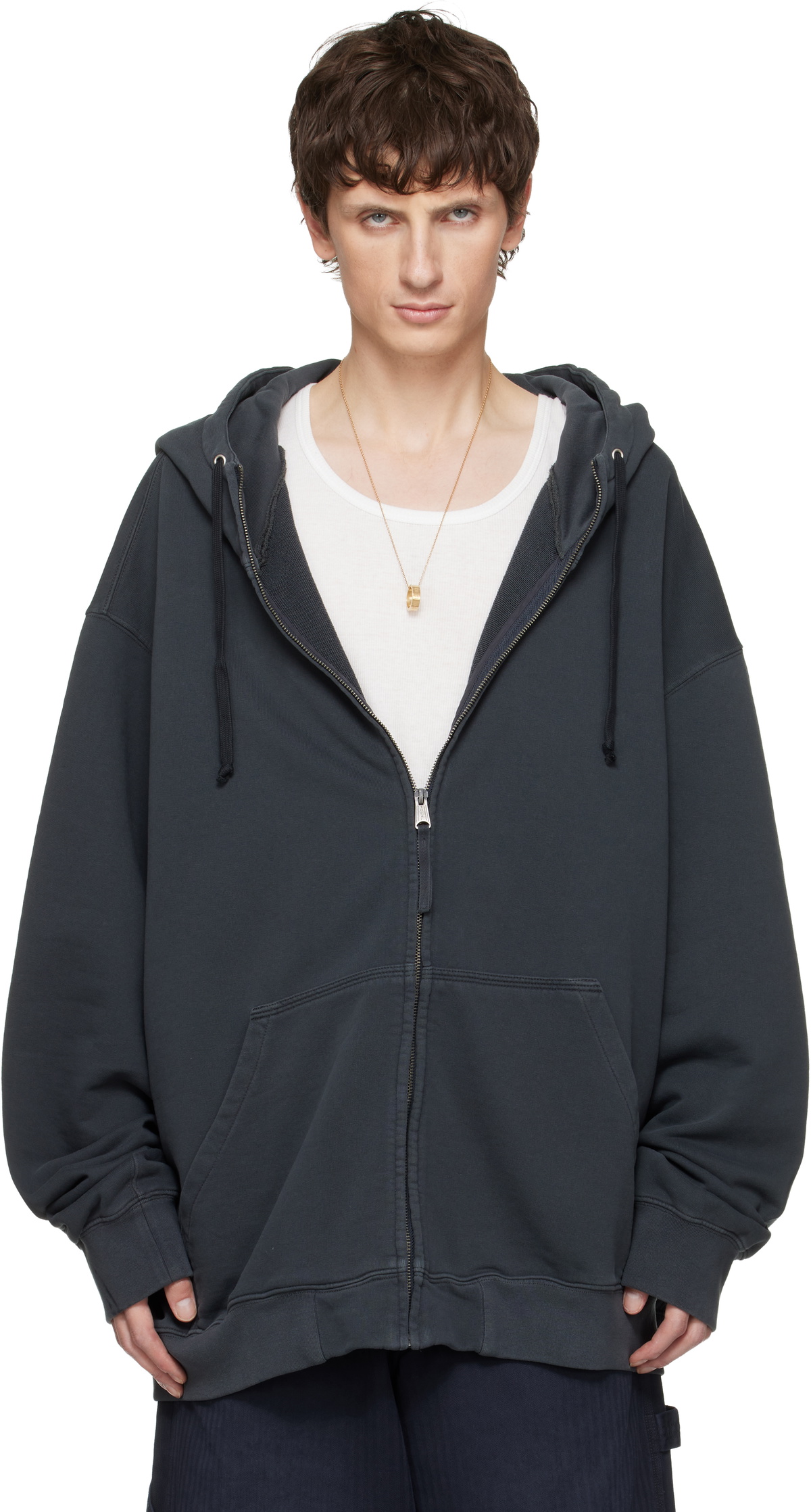 Maison Margiela Black 1CON Zip-UP Hoodie Maison Margiela