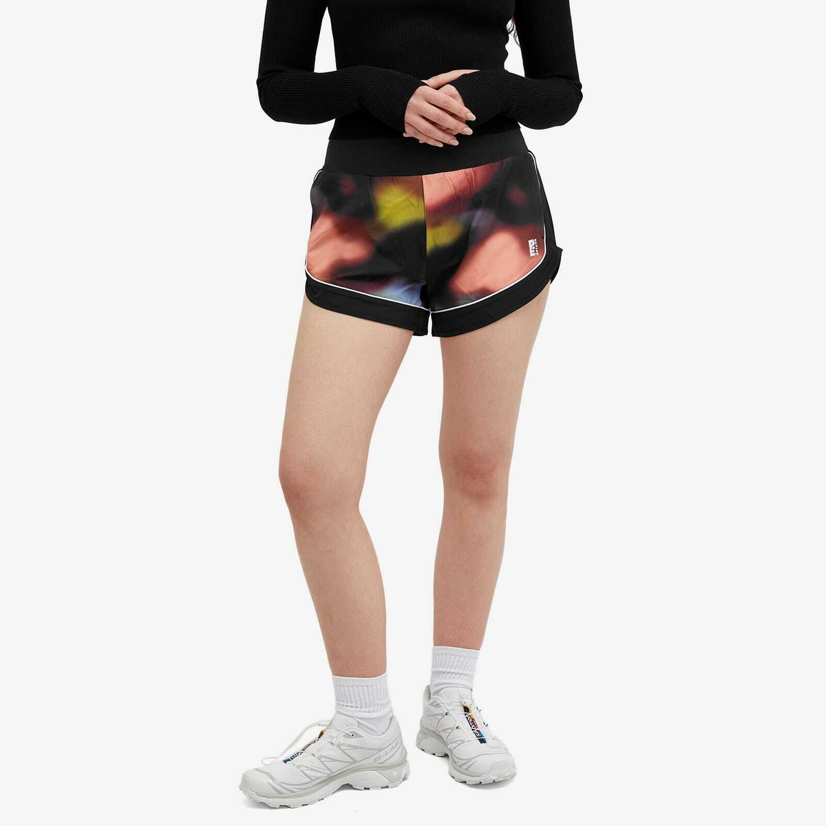 P.E Nation Women's Cyper Shorts in Blur Print