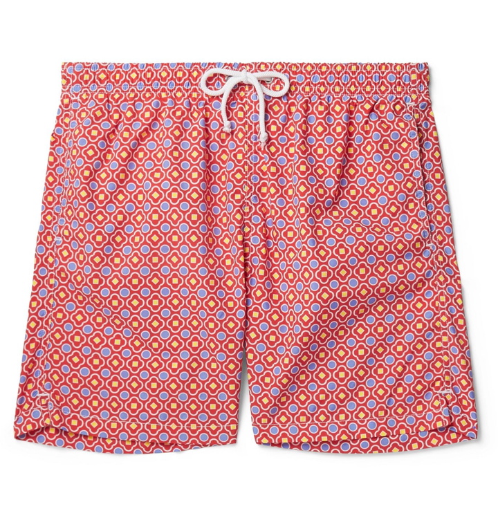 Photo: Anderson & Sheppard - Printed Swim Shorts - Red