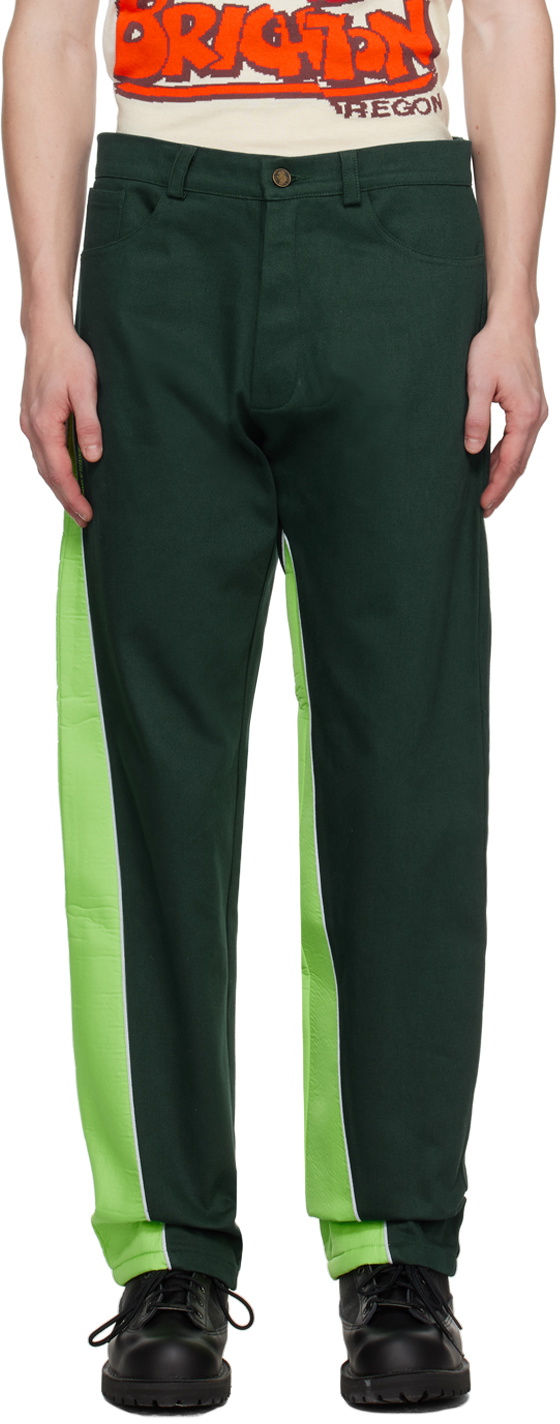 Robyn Lynch Green Paneled Jeans