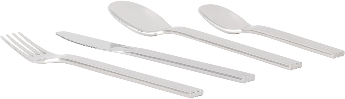 Service Projects Silver Canteen Polished Flatware Set, 16 pcs