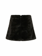 WEWOREWHAT Plush Mini Skirt