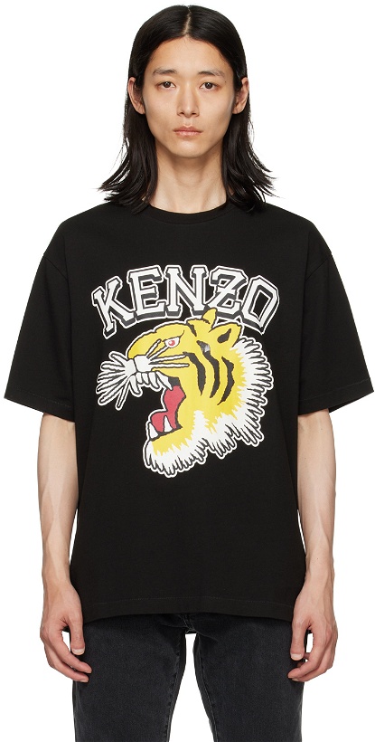 Photo: Kenzo Black Kenzo Paris Varsity Jungle Tiger T-Shirt