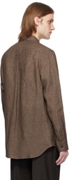 Brioni Brown Military Shirt