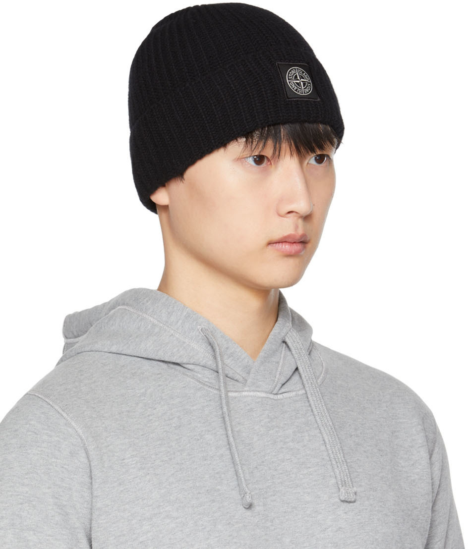 Stone Island Black N10B5 Beanie Stone Island