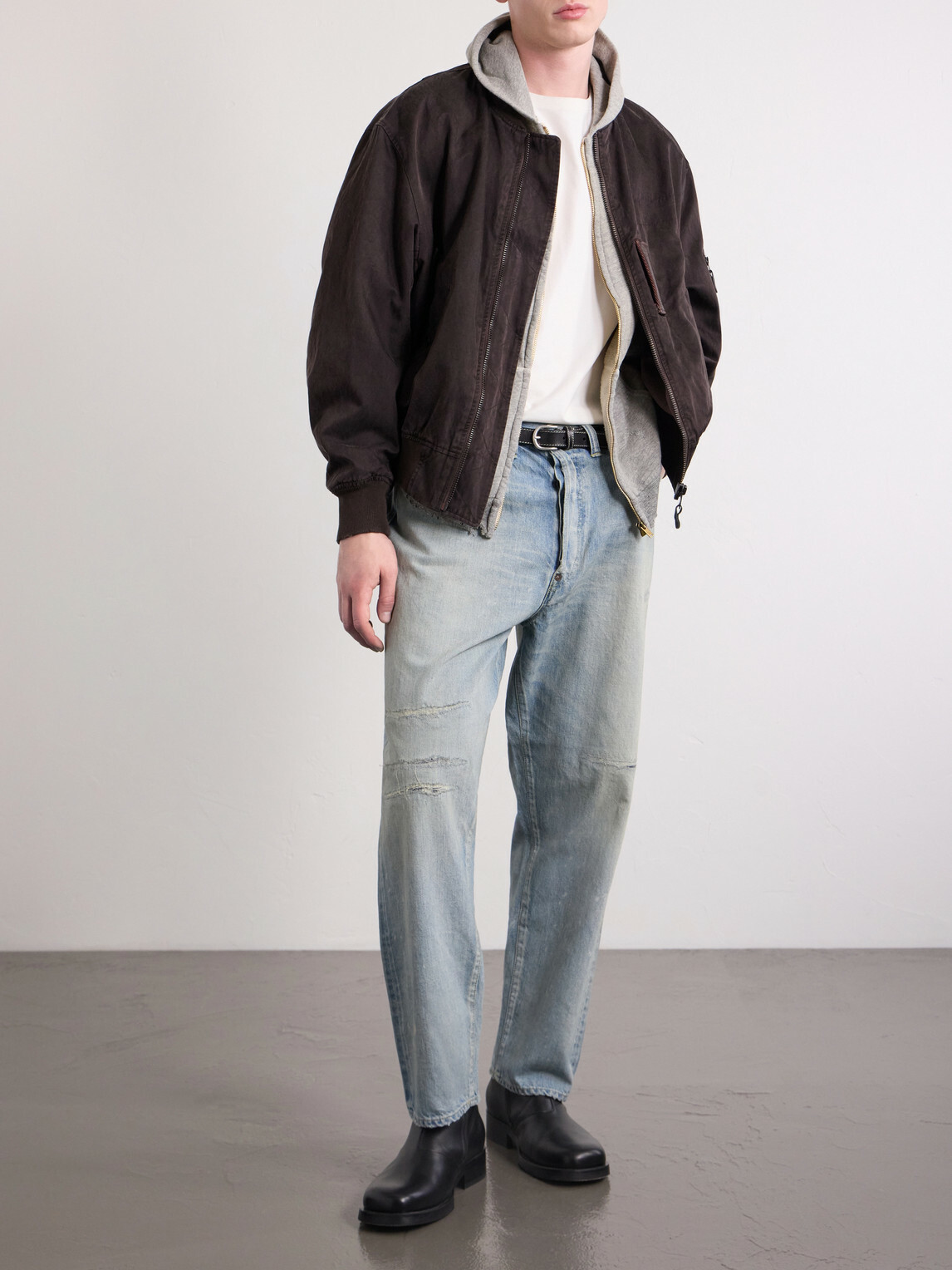 A.PRESSE - No.37 Wide-Leg Distressed Jeans - Blue
