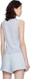 ANINE BING Blue Moni Crop Tank Top