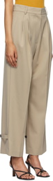 DRAE Beige Wool Canvas Boy Trousers