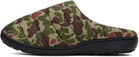 SUBU Khaki Quilted Camo Slippers