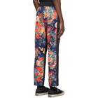 Palm Angels Blue and Black Blooming Lounge Pants