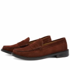 Vinnys Men's VINNY's Yardee Moccasin Loafer in Brown Suede