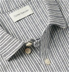Oliver Spencer - Slim-Fit Camp-Collar Striped Cotton-Blend Shirt - Blue