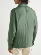 TOM FORD - Leather-Trimmed Shell Overshirt - Green
