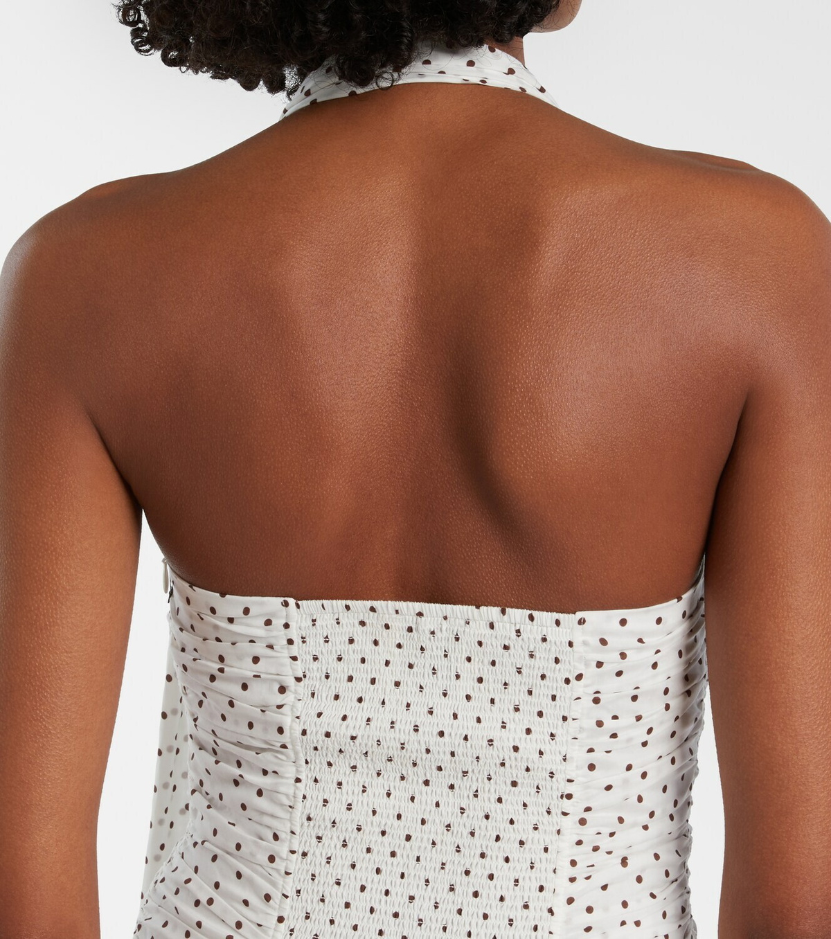 Posse Edie polka-dot halterneck midi dress