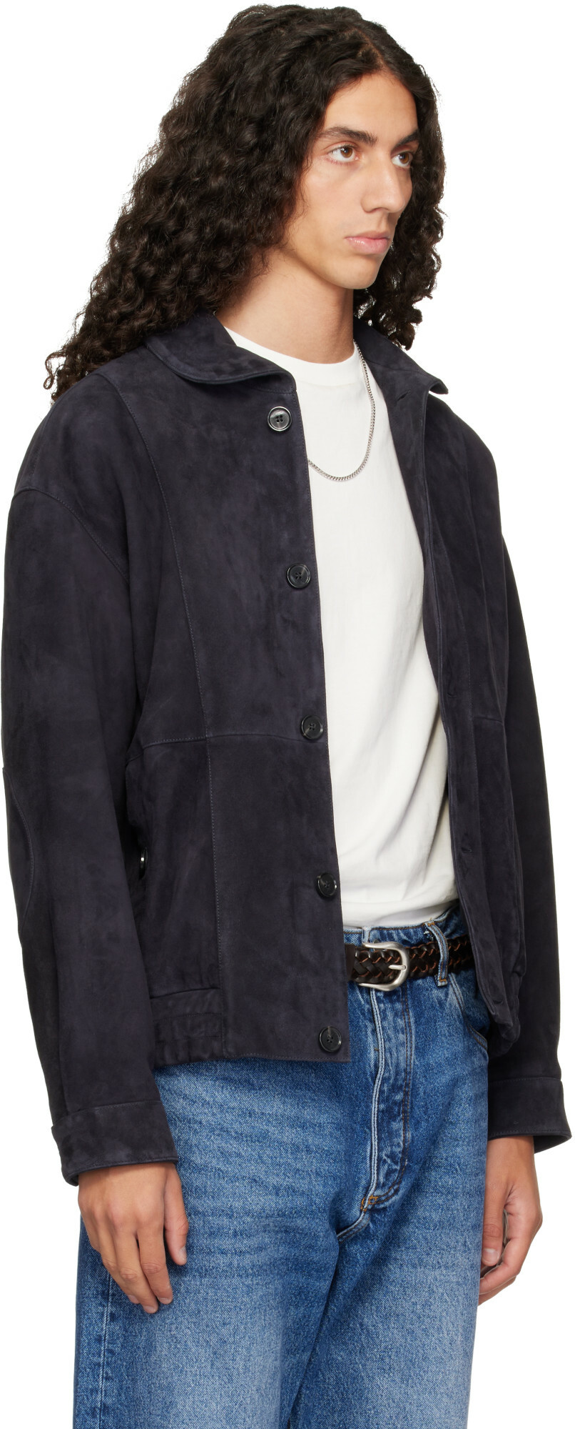 Arma Navy Plato Suede Jacket
