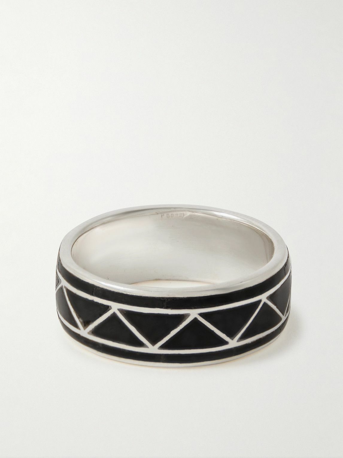 Brant Ring Peyote Bird - Brant Silver and Onyx Ring - Silver Peyote Bird