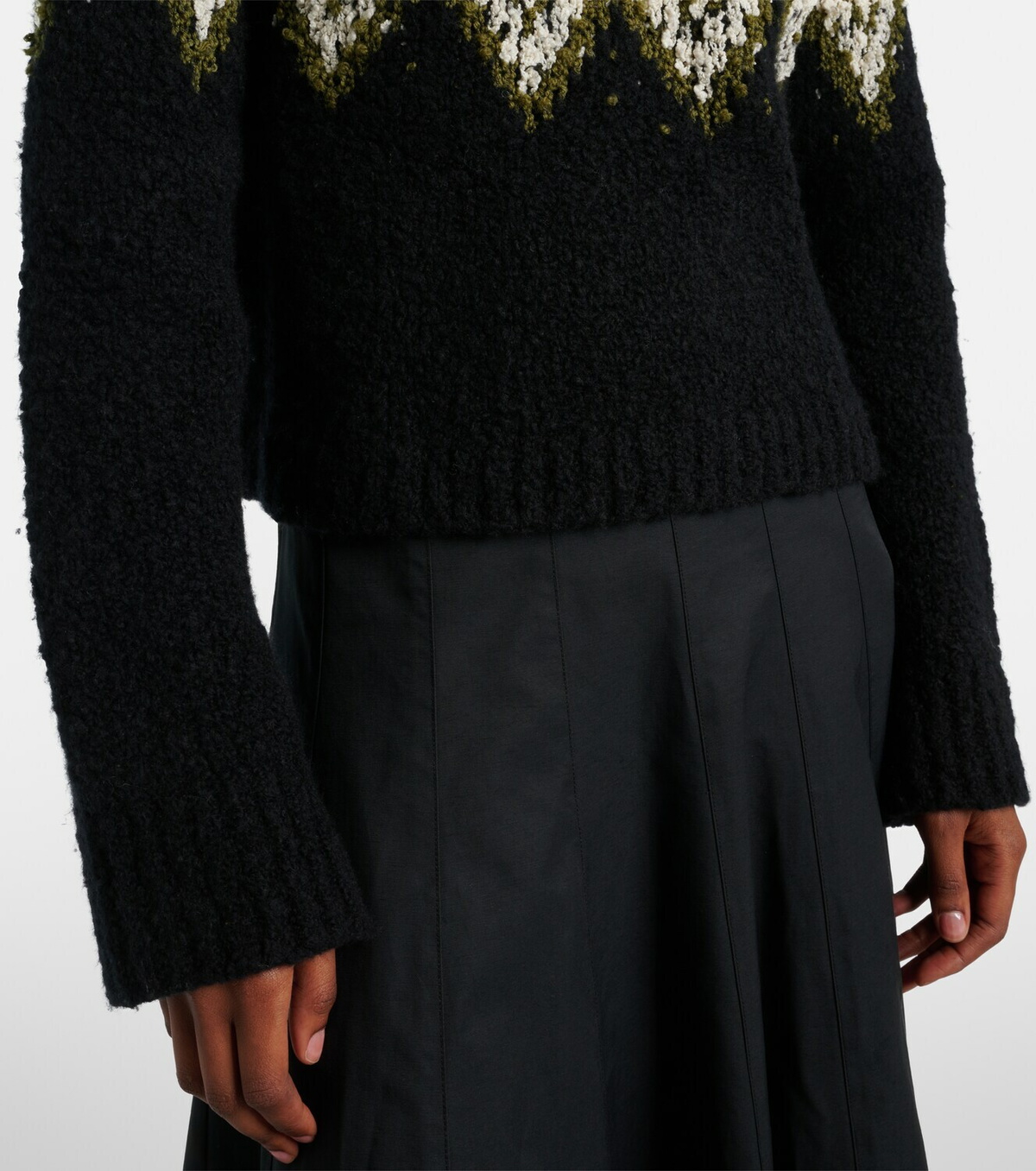 Proenza Schouler Lizzy fair isle cotton turtleneck sweater
